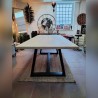 Table neuve en bois massif pied Metal